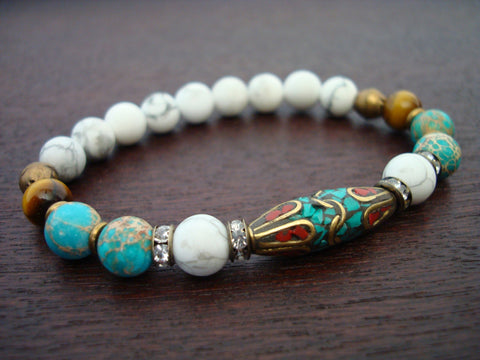 Women's Tibetan Turquoise Change & Balance Mala Bracelet