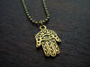 Mens Gold Hamsa Necklace