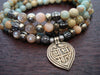 Women's African Opal Good Health Mantra Mala