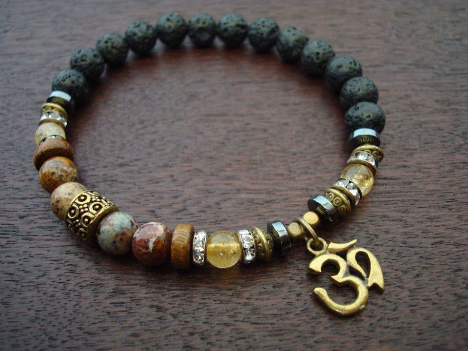 Women's Opal Heart & Power Chakra Mala Bracelet