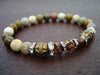 Women's Gold Dusted Garnet Mala Bracelet