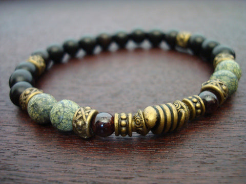 Men's Serpentine Kundalini Snake Mala Bracelet