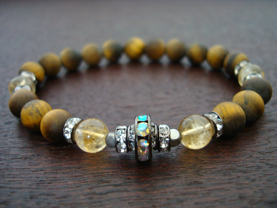 Women's Citrine Luck & Protection Mala Bracelet