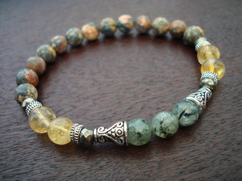 Women's Prehnite Soothing & Calming Mala Bracelet