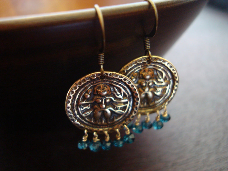 Clearance - Women's London Blue Topaz Shiva Earrings