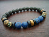 Men's ECO Matte Lapis & Dzi Bead Bracelet