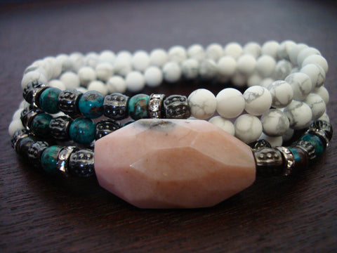 Women's Pink Peruvian Opal Inspiration Mala