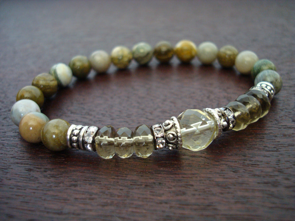 Women's Citrine Success & Relaxation Mala Bracelet