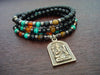 Men's Baltic Amber & Malachite Shiva Mala