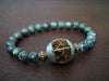 Men's Black Moonstone Rudraksha Mala Bracelet