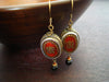 Tibetan Coral Om Earrings