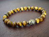 Tiger's Eye Grounding & Willpower Buddha Mala Bracelet