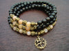 Women's Peach Moonstone Cosmic Dancer Mala