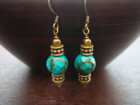 Women's Tibetan Turquoise Earrings