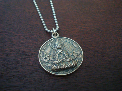 Men's Buddha Yin Yang Necklace