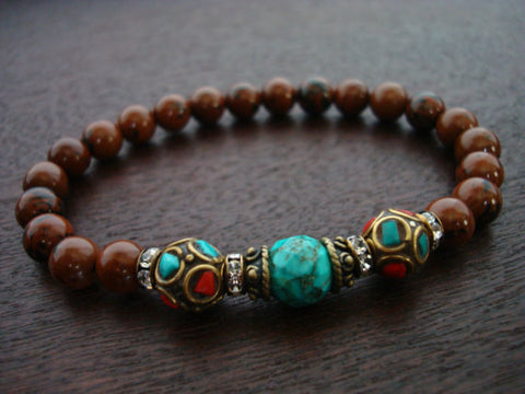 Women's Tibetan Turquoise Mala Bracelet