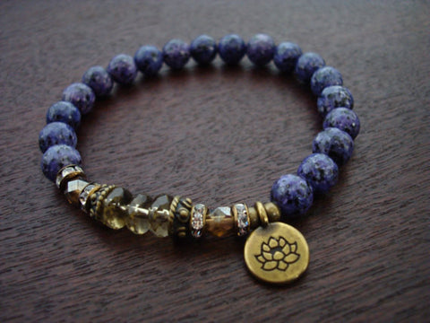 Women's Smoky Quartz Higher Guidance Mala Bracelet