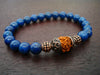 Lapis Lazuli & Rudraksha Deep Meditation Mala Bracelet