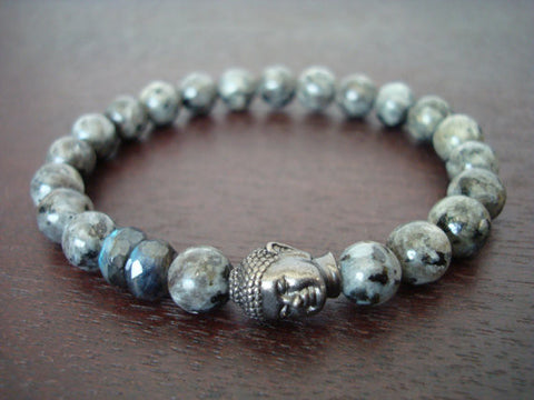 Women's Black Moonstone Mala Bracelet