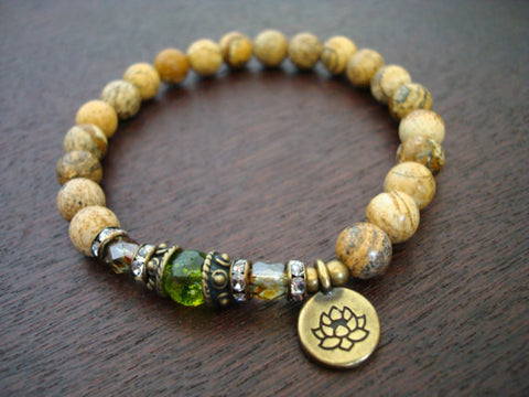 Women's Peridot Abundance & Prosperity Mala Bracelet