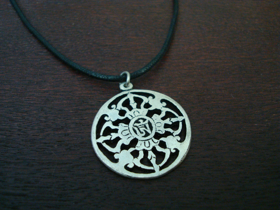 Men's Tibetan Om Double Vajra Necklace