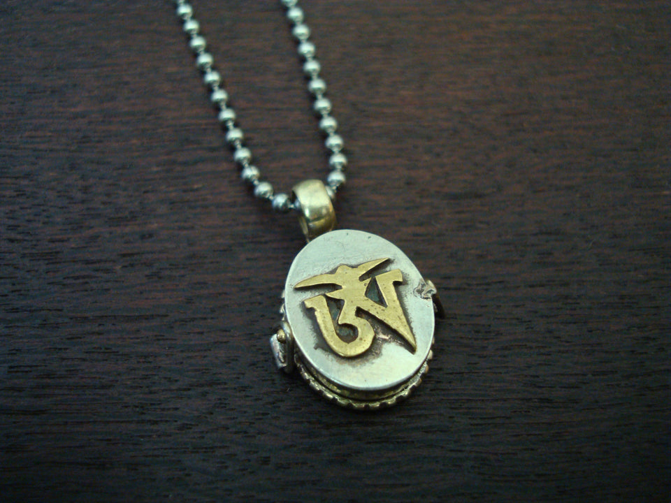 Men's Tibetan Om Locket Necklace