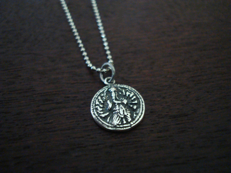 Sterling Silver Eight Armed Ganesha Necklace