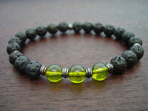 Men's Peridot Mala Bracelet