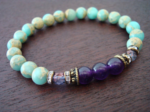 Women's Amethyst Spiritual Power Mala Bracelet