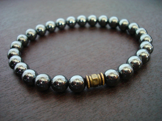 Men's Hematite Balance & Focus Mala Bracelet