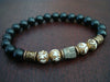 Men's Pyrite Compassion Mantra Bracelet