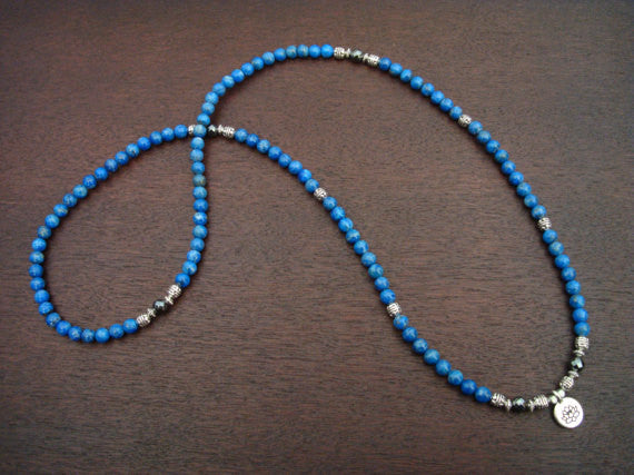 Women's Denim Lapis Lazuli Mala