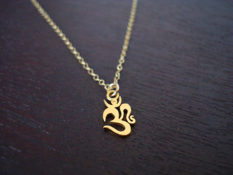 Gold Om Necklace