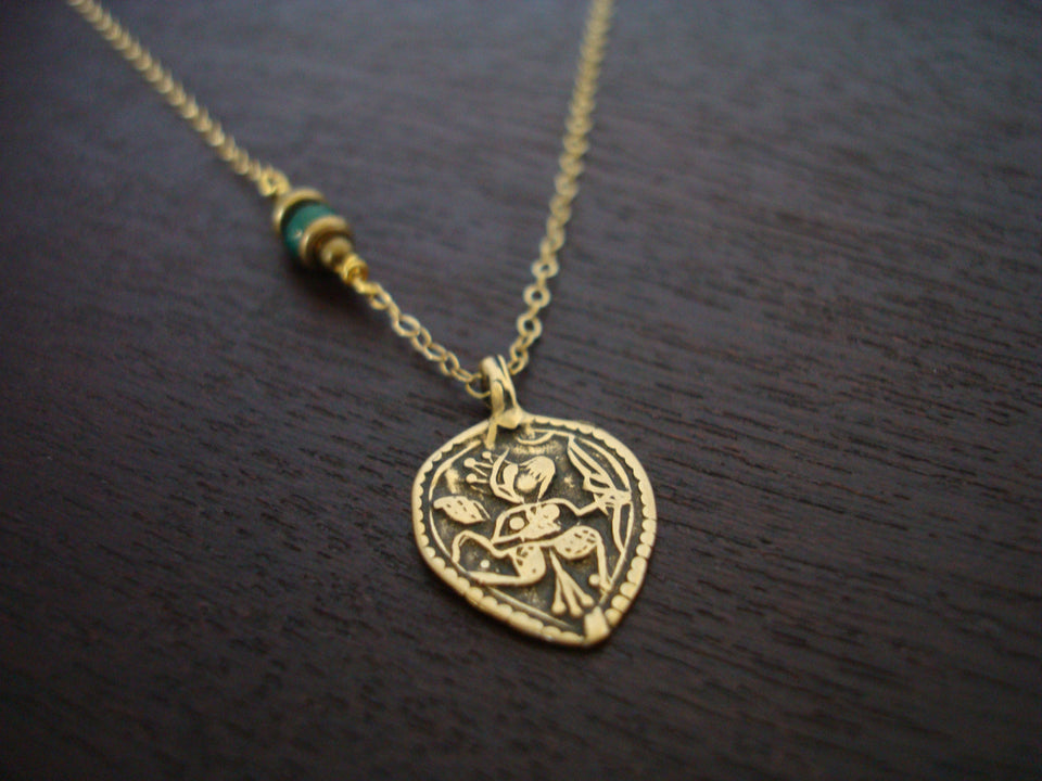 Emerald Heart Messenger Necklace