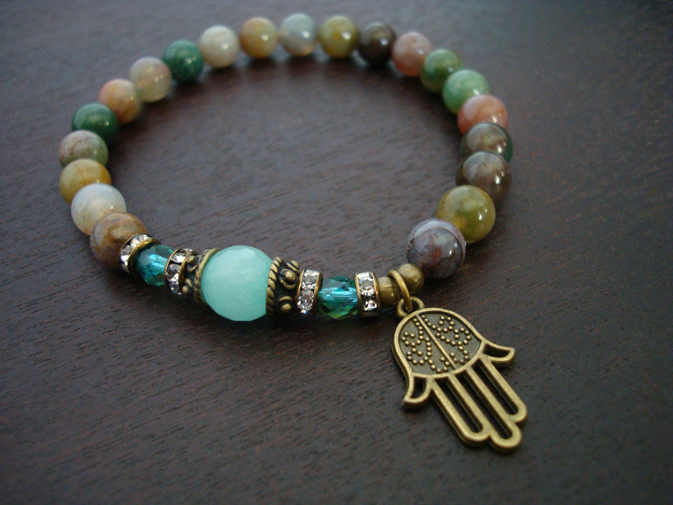 Women's Jasper Powerful Peace & Protection Mala Bracelet