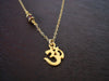 Garnet Om Necklace