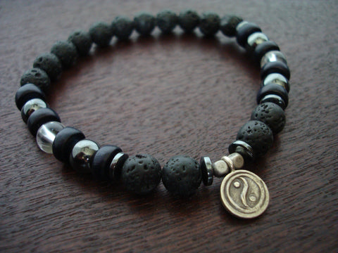 Men's ECO Yin Yang Mala Bracelet