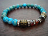 Women's Silver Dusted Garnet Personal Power Mala Bracelet