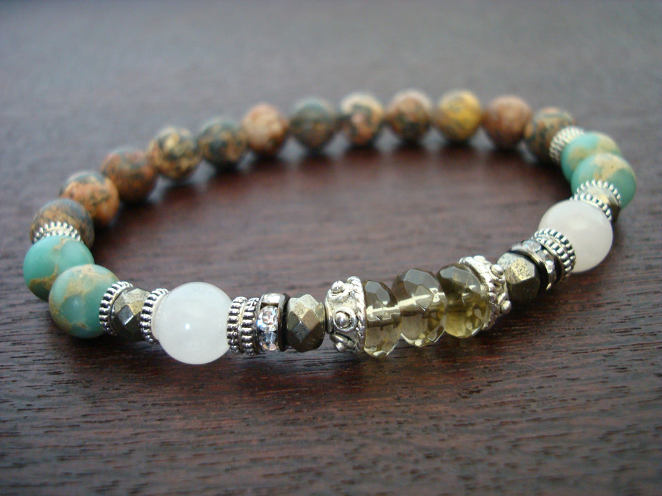 Women's Smoky Quartz Inner Peace Mala Bracelet