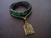 Women's Malachite Shiva Shakti Mala