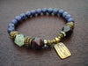 Women's Garnet & Prehnite Awakening Ganesha Mala Bracelet