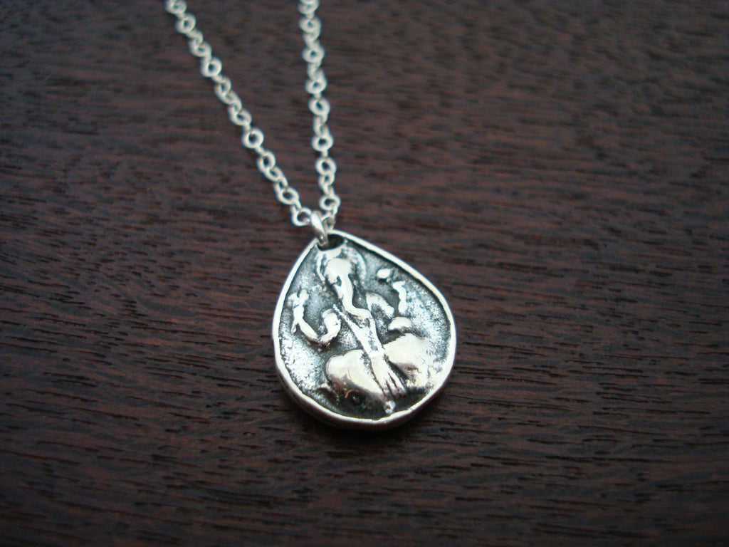 Sterling Silver Ganesha Om Necklace