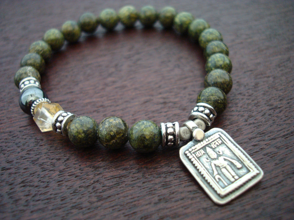 Men's Serpentine Kundalini Protection Talisman Mala Bracelet