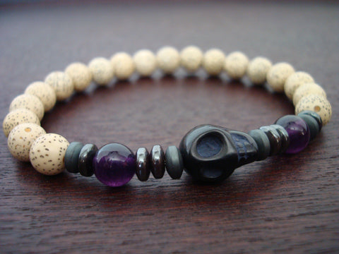 Men's Amethyst Spiritual Prosperity Mala Bracelet