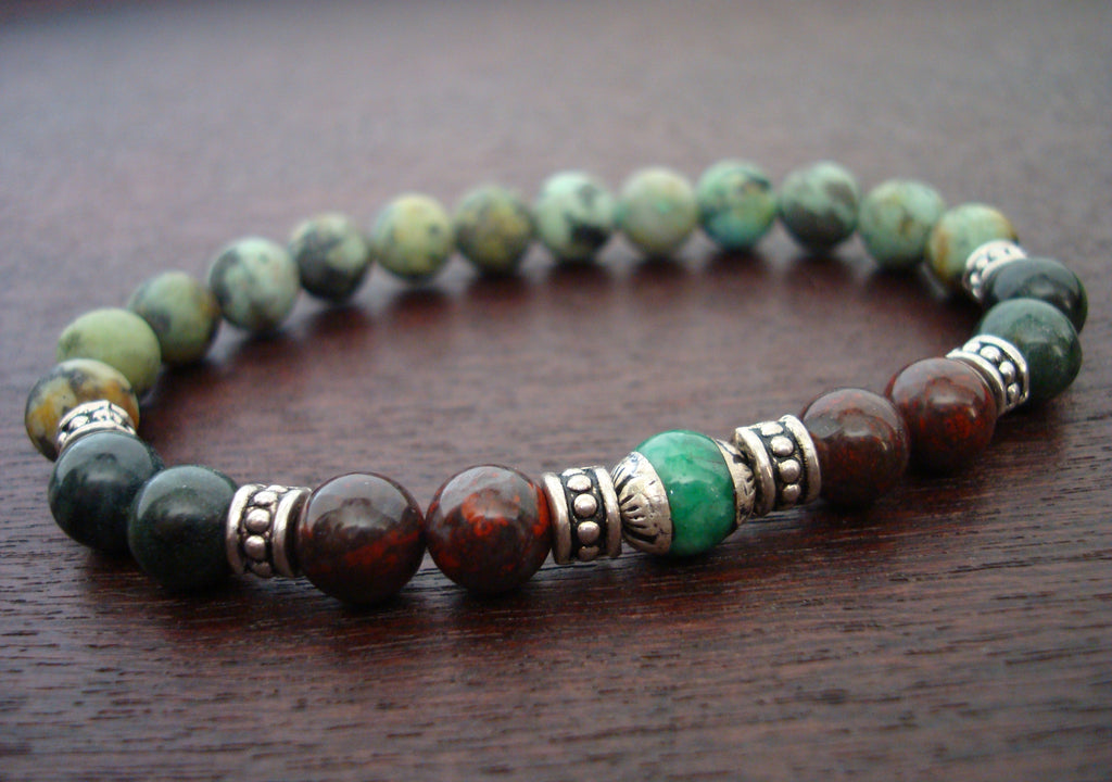 Men's Tibetan Jade Mala Bracelet