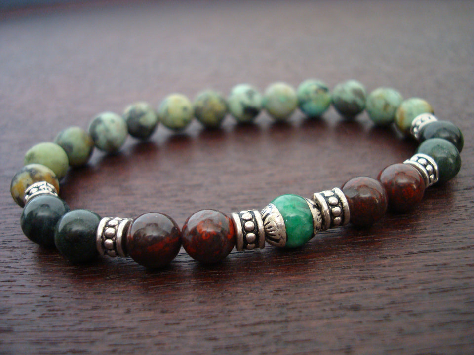 Men's Tibetan Jade Wealth & Attraction Mala Bracelet
