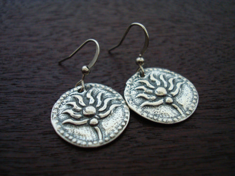 Sterling Silver Lotus Earrings