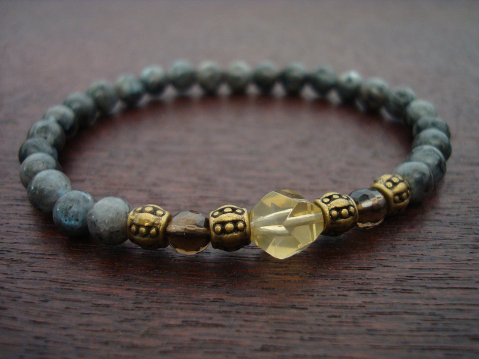 Women's Lemon Quartz Inner Calm Mala Bracelet
