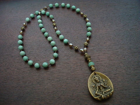 Women's Green Tara Burma Jade Mala