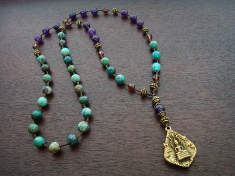 Women's Amethyst Thai Buddha Mala